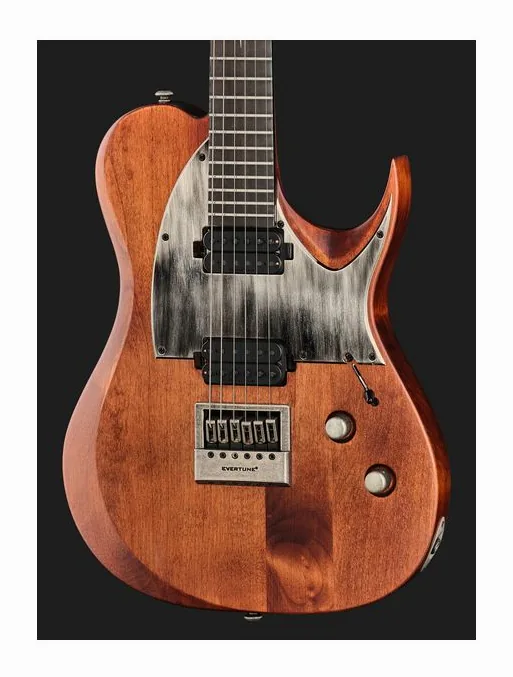 Solar Guitars T1.6D Aged Natural, cuerpo y acabado en primer plano