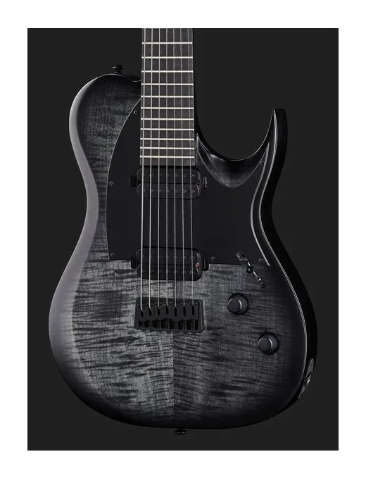 Solar Guitars T2.7FBB-Flame Black Burst, selector de pastillas y jack de salida