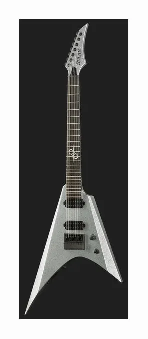 Solar Guitars VAR1.7SP Silver Sparkle, mástil y diapasón vistos de lado