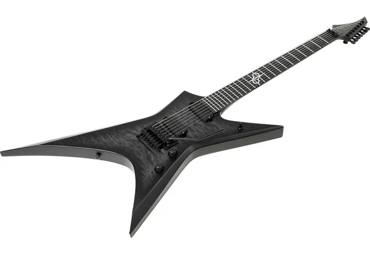 Solar Guitars X1.7FRQBB+, cejuela y primeras posiciones del diapasón