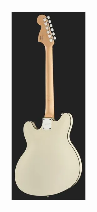 Squier Affinity Starcaster DLX OWT, mástil y diapasón vistos de lado