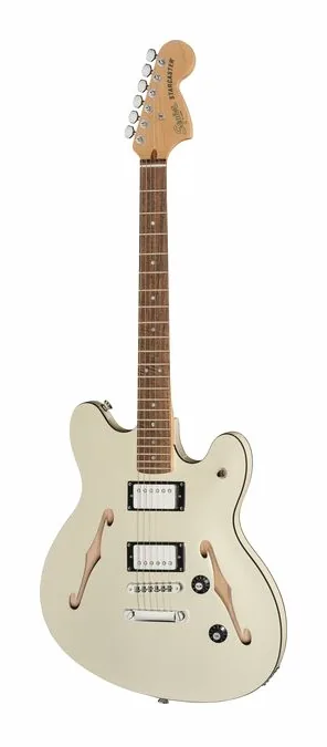 Squier Affinity Starcaster DLX OWT visto de frente