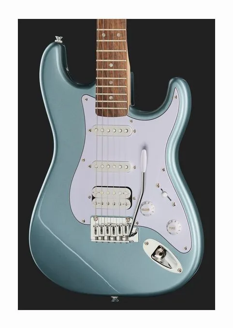 Squier Affinity Strat Junior HSS 3TS, curvas del cuerpo vistas desde arriba