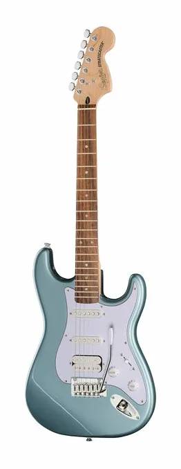 Squier Affinity Strat Junior HSS 3TS en primer plano frontal