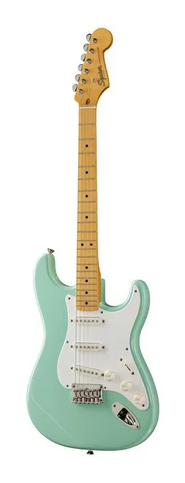 Squier CV 50s Tele MN BPG BLK en primer plano frontal
