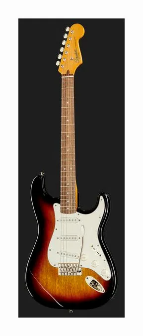 Squier CV 60s Strat LPB, cuerpo y acabado en primer plano