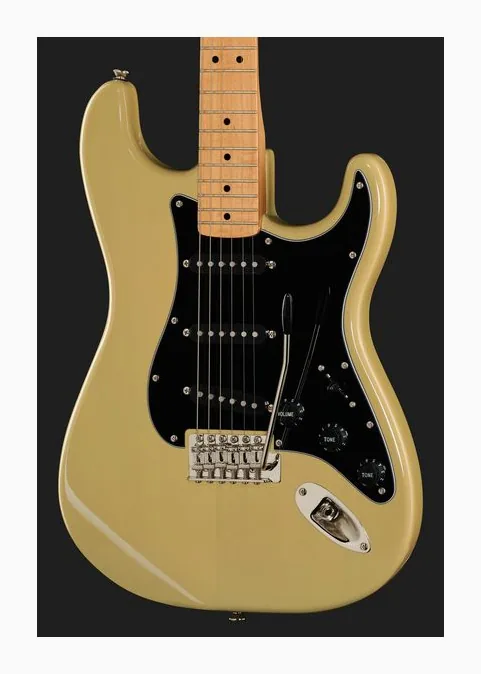 Squier Exclusive CV 70s Strat VBL, cejuela y primeras posiciones del diapasón