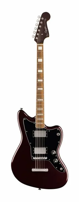 Squier Paranormal Jazzm Baritone OXB fotografiado de frente