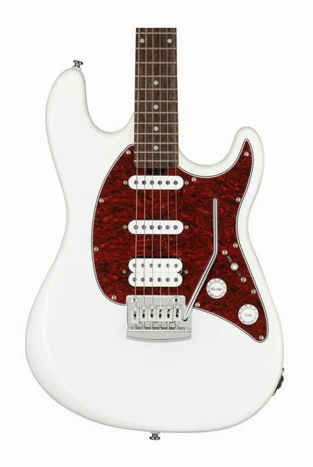 Sterling by Music Man CT30CHSS Olympic White, puente y clavijeros de afinación