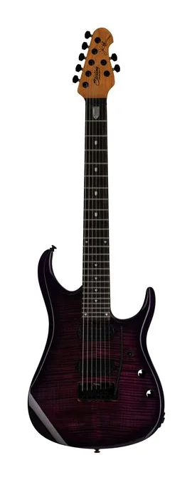 Sterling by Music Man JP157DFM Purple Nebula en primer plano frontal
