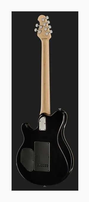 Sterling by Music Man S.U.B. Axis AX3 Trans Black, cuerpo y acabado en primer plano