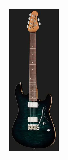 Sterling by Music Man Sabre Deep Blue Burst, puente y clavijeros de afinación