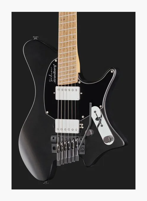 Strandberg Sälen Classic 6 Tremolo Black, curvas del cuerpo vistas desde arriba