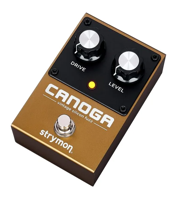 Strymon Canoga Analog Fuzz en primer plano frontal