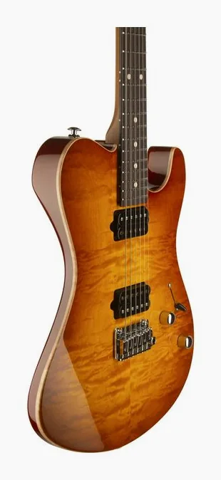 Suhr Oso Tea Burst, cuerpo y acabado en primer plano