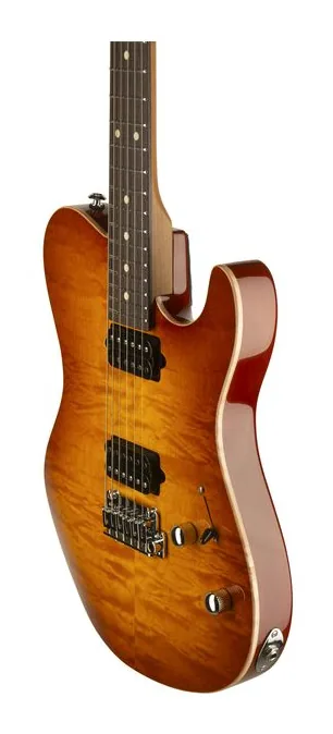 Suhr Oso Tea Burst, cuerpo y acabado en primer plano