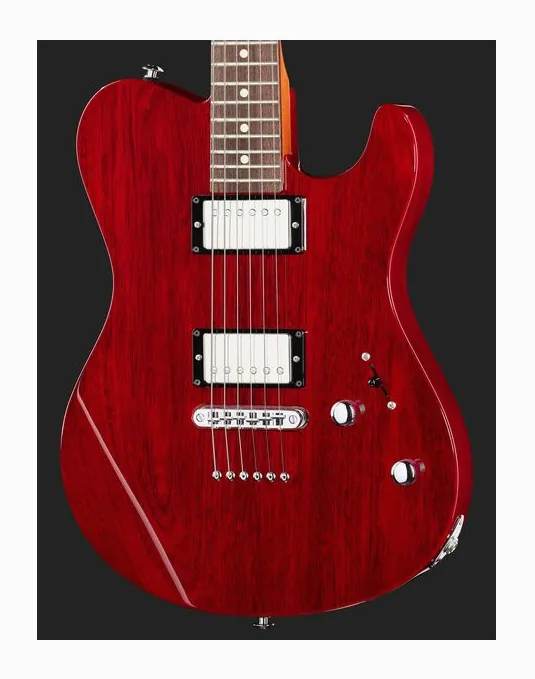Suhr Oso Trans Amber, mástil y diapasón vistos de lado