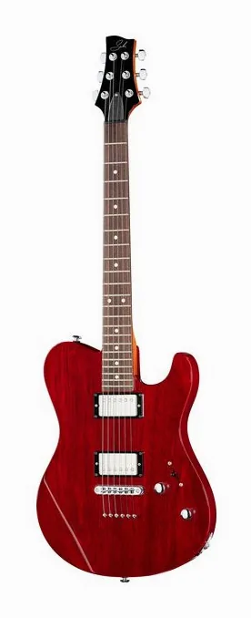 Suhr Oso Trans Red fotografiado de frente