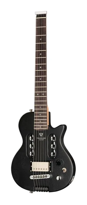 Traveler Guitar EG 1 Deluxe P90 Gold encuadrado de frente sobre fondo neutro