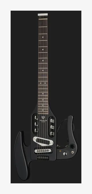 Traveler Guitar Pro Series Mod X - Matte Black, puente y clavijeros de afinación