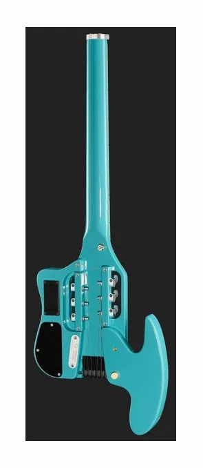Traveler Guitar Speedster Deluxe Hot Rod Blue, cuerpo y acabado en primer plano