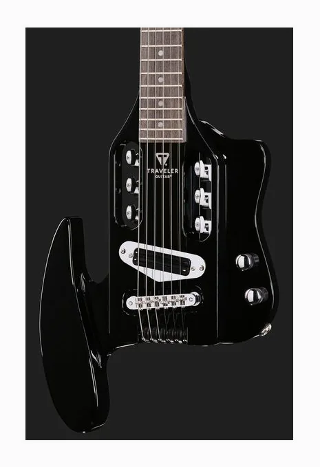 Traveler Guitar Speedster Standard Gloss Black, cejuela y primeras posiciones del diapasón