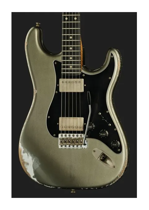 Xotic Guitars XSC-3 Pepper Gray Heavy Aged, pastillas y mandos de control