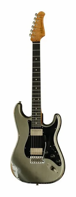 Xotic Guitars XSC-3 Pepper Gray Heavy Aged visto de frente