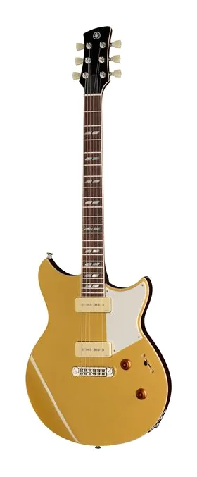 Yamaha Chris Buck RS02CB Honey Gold encuadrado de frente sobre fondo neutro