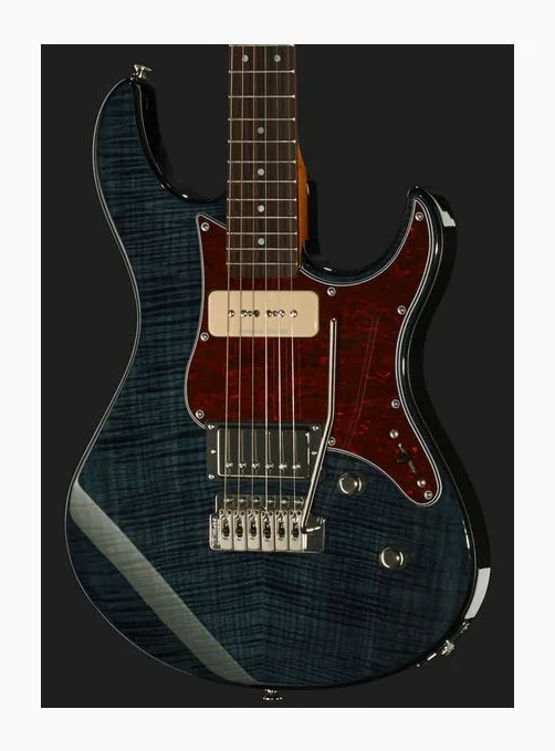 Yamaha Pacifica 611 V FM TBL, pala con clavijeros y logotipo